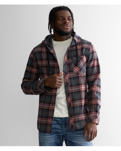 O'neill Sportswear Clayton Hooded Flannel Shirt - Brown