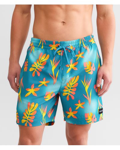 Hurley Cannonball Volley Stretch Swim Trunks - Blue