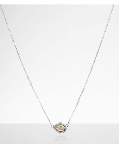 BKE Dainty Stone Necklace - White