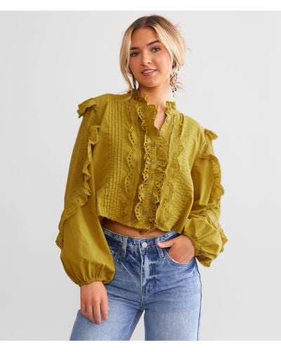 Yellow Blouses for Women | Lyst