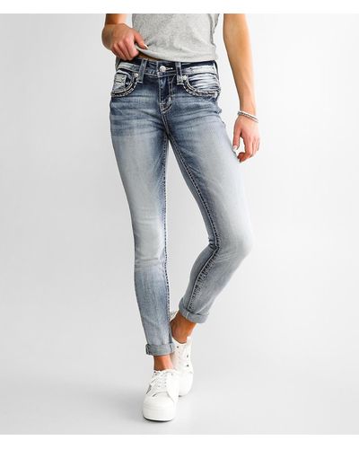 Miss Me Low Rise Ankle Skinny Stretch Jean - Blue
