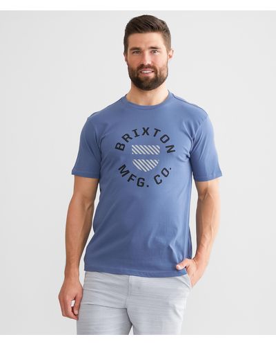 Brixton Crest Shield T-shirt - Blue