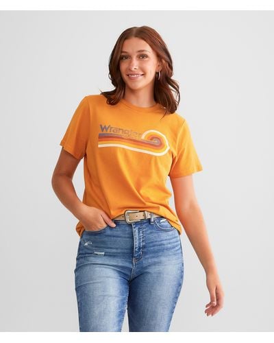 Wrangler Retro Lines T-shirt - Orange