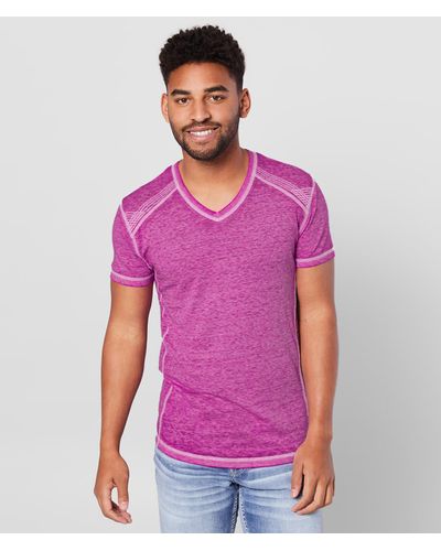 Buckle Black Crossed Lines T-shirt - Purple