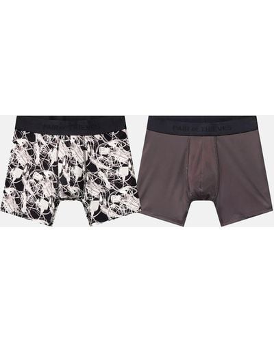 Pair of Thieves 2 Pack Hustle Stretch Boxer Briefs - Black