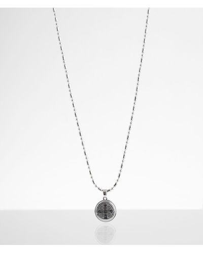 BKE Etched 22" Necklace - White