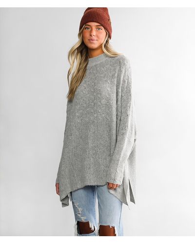 BKE Brushed Knit Pullover - Gray