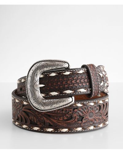 Ariat Tooled Leather Belt - Brown