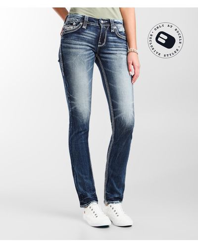 Rock Revival Low Rise Straight Stretch Jean - Blue