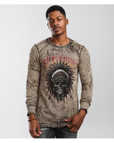 Affliction American Customs Native Thermal - Brown