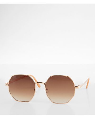 BKE Octagon Sunglasses - Brown