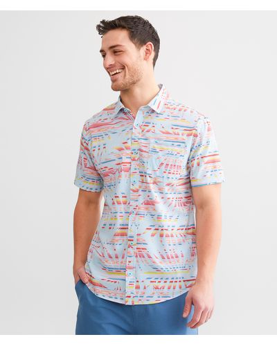 Departwest Tropical Performance Stretch Shirt - White