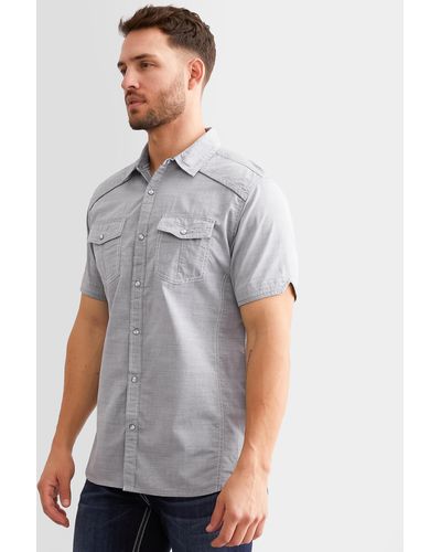 BKE Marled Standard Shirt - Gray