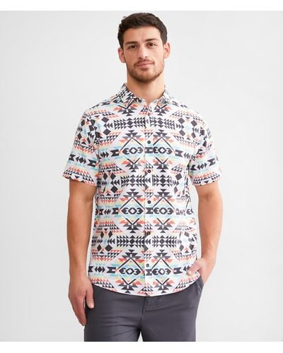 Departwest Printed Performance Stretch Shirt - White