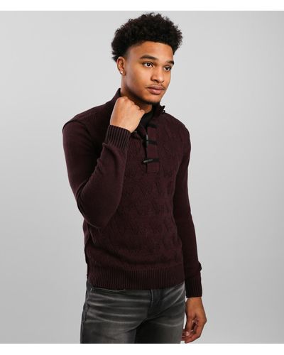 J.B. Holt Spring Toggle Henley Sweater - Red