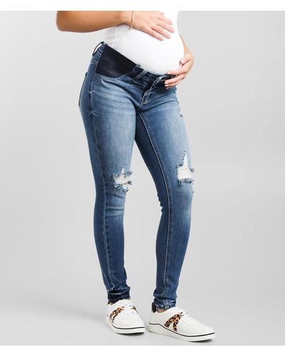Kancan Kan Can Maternity Skinny Stretch Jean - Blue