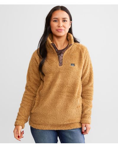 Kimes Ranch Fozzie Quarter Snap Sherpa Pullover - Brown