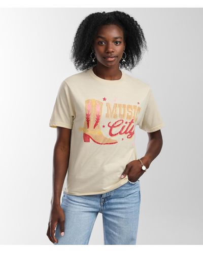 American Highway Music City T-shirt - Natural