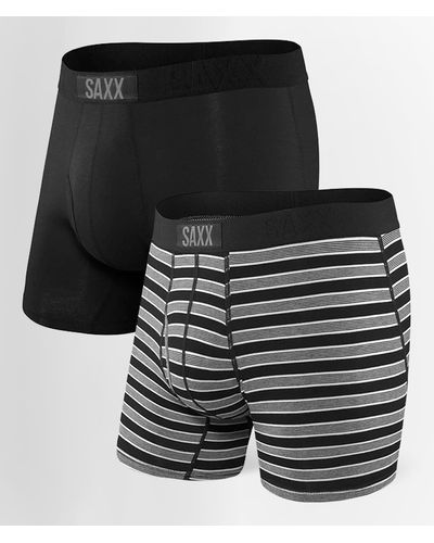 Saxx Underwear Co. Ultra 2 Pack Stretch Boxer Briefs - Black