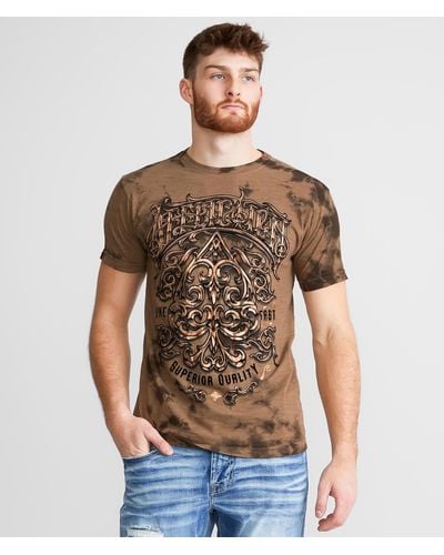 Affliction Feint Illusion T-shirt - Brown
