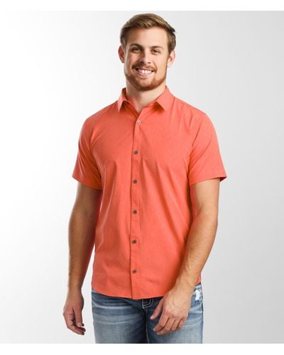 Departwest Solid Performance Stretch Shirt - Red