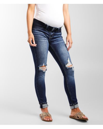 Kancan Kan Can Maternity Skinny Stretch Jean - Blue