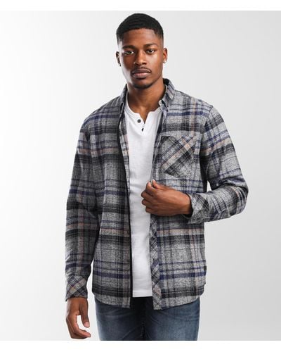 Outpost Makers Plaid Flannel Shirt - Gray