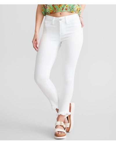 Flying Monkey Mid-rise Ankle Skinny Stretch Jean - White