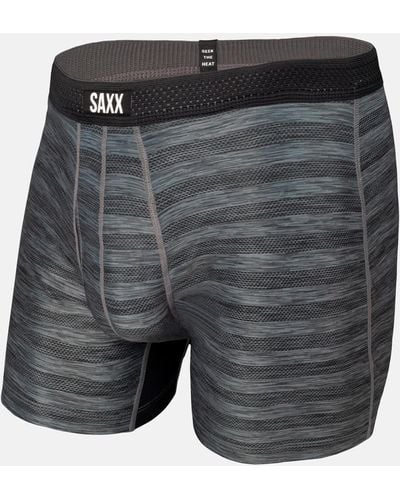 Saxx Underwear Co. Hot Shot Stretch Boxer Briefs - Gray