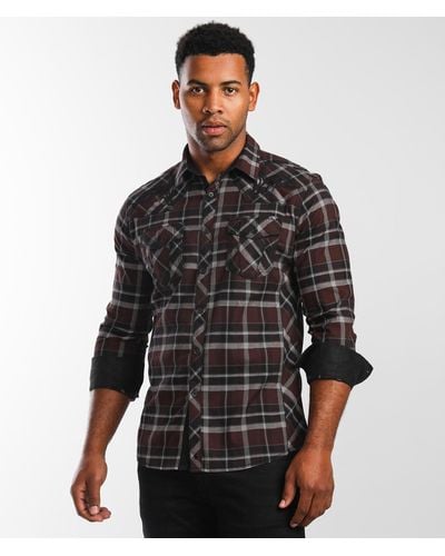 Buckle Black Embroidered Athletic Shirt - Black