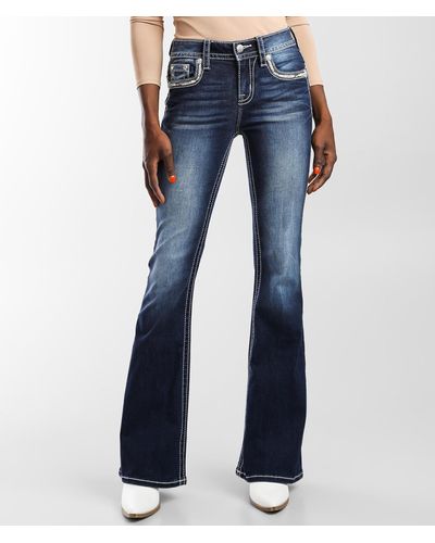 Miss Me Mid-rise Flare Stretch Jean - Blue
