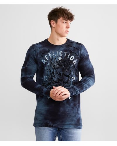 Affliction Manic Triumph Reversible Thermal - Blue