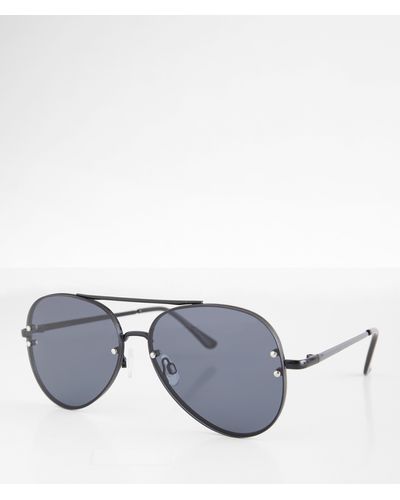 BKE Highrise Aviator Sunglasses - Metallic