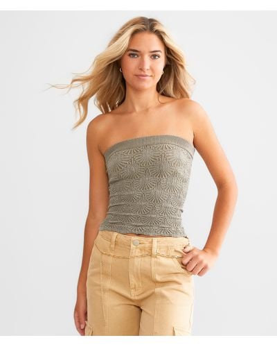 Free People Love Letter Tube Top - Gray