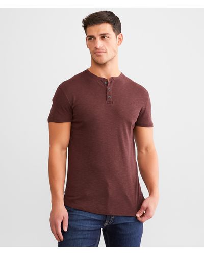 Outpost Makers Slub Knit Henley - Red