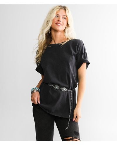 Free People Dani Oversized T-shirt - Black