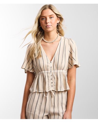 O'neill Sportswear West Striped Top - Natural