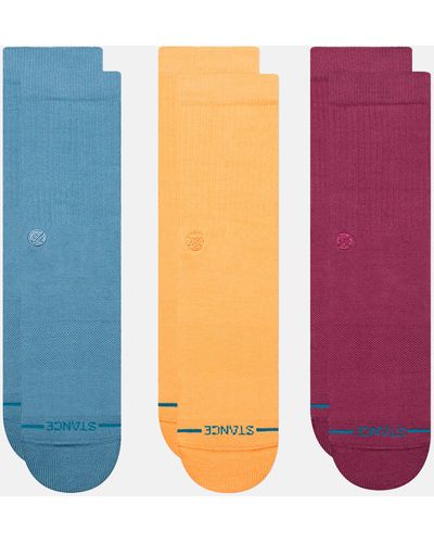 Stance 3 Pack Icon Socks - Blue