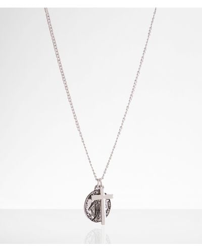 BKE Saint & Cross 19" Necklace - Metallic