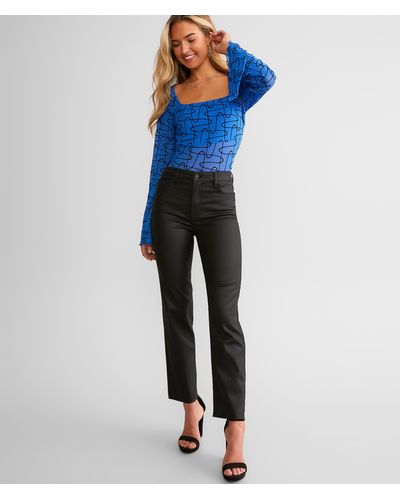 Hidden Jeans Tracey Cropped Straight Stretch Pant - Blue