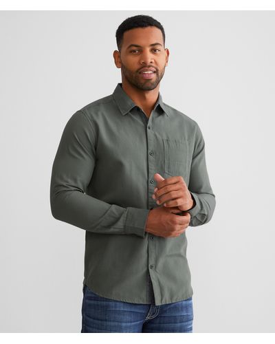 Departwest Solid Oxford Shirt - Green