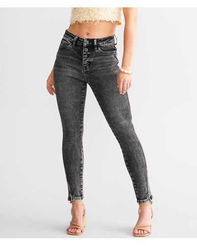Flying Monkey High Rise Ankle Skinny Stretch Jean - Blue