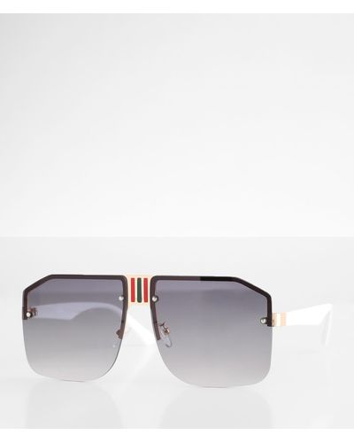 BKE Frameless Sunglasses - White