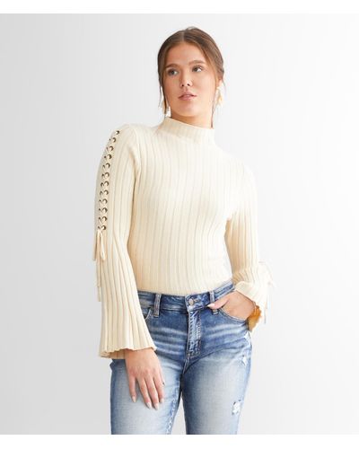 BKE Wide Ribbed Sweater - White