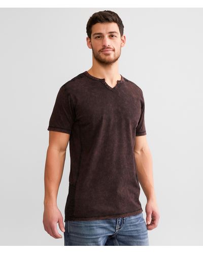 Buckle Black Washed T-shirt - Brown