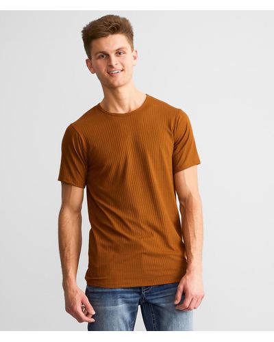 Rustic Dime Ribbed T-shirt - Brown
