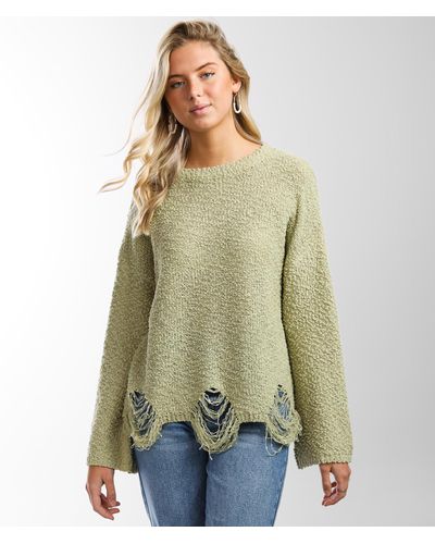 Daytrip Popcorn Sweater - Green