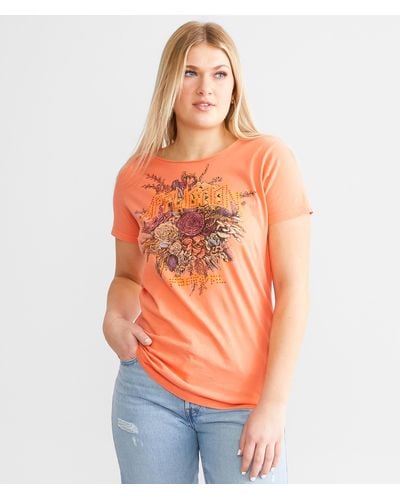 Affliction Garden Rose T-shirt - Orange