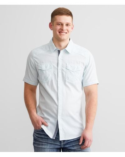 BKE Striped Athletic Shirt - White