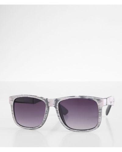 BKE Faux Woodgrain Sunglasses - Purple